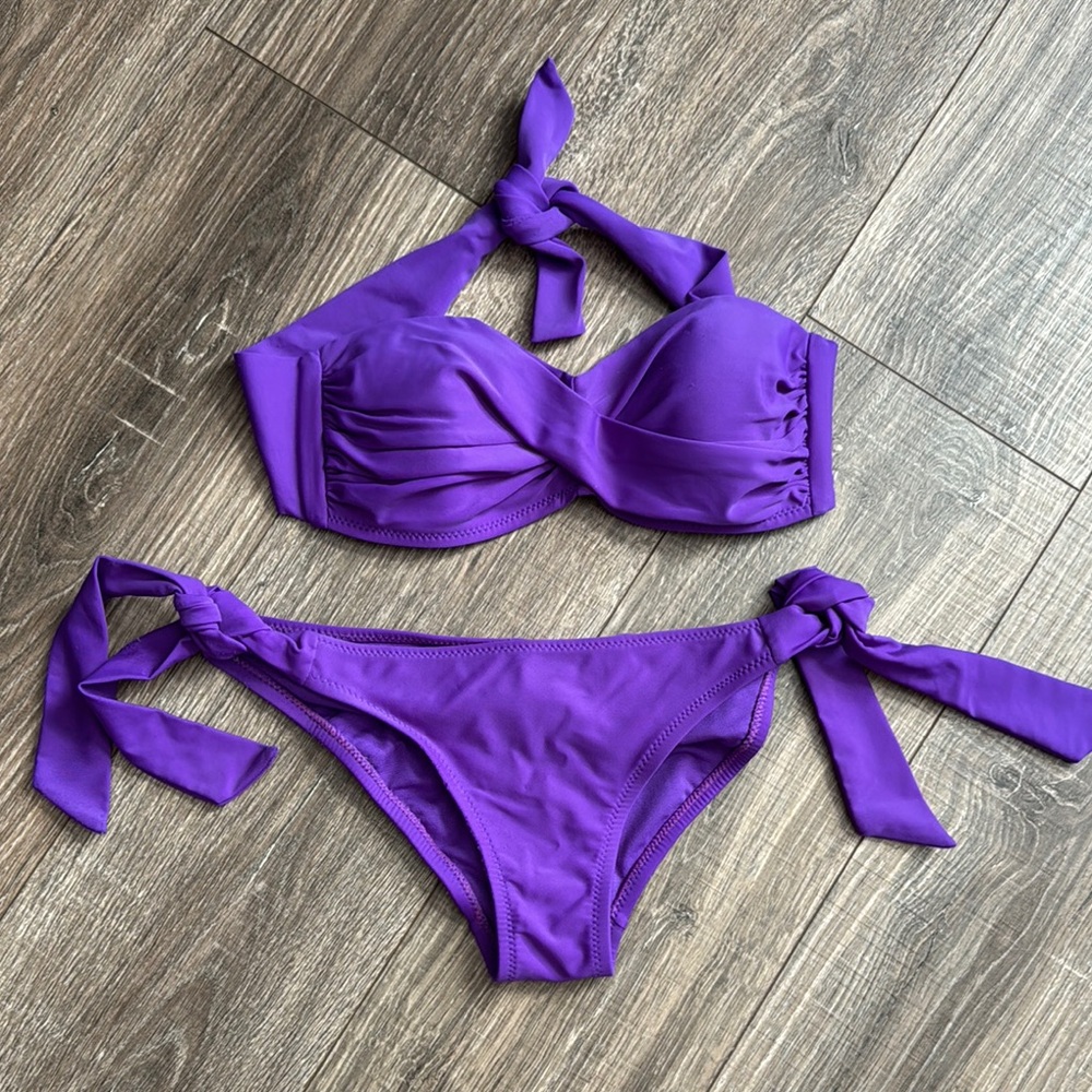 ABS Allen Schwartz Purple Bikini
